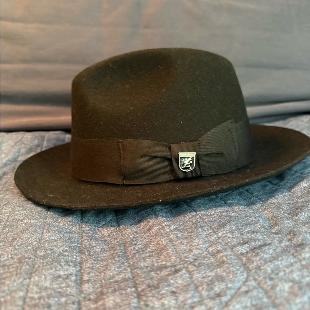 Stacy Adams Black Fedora Hat